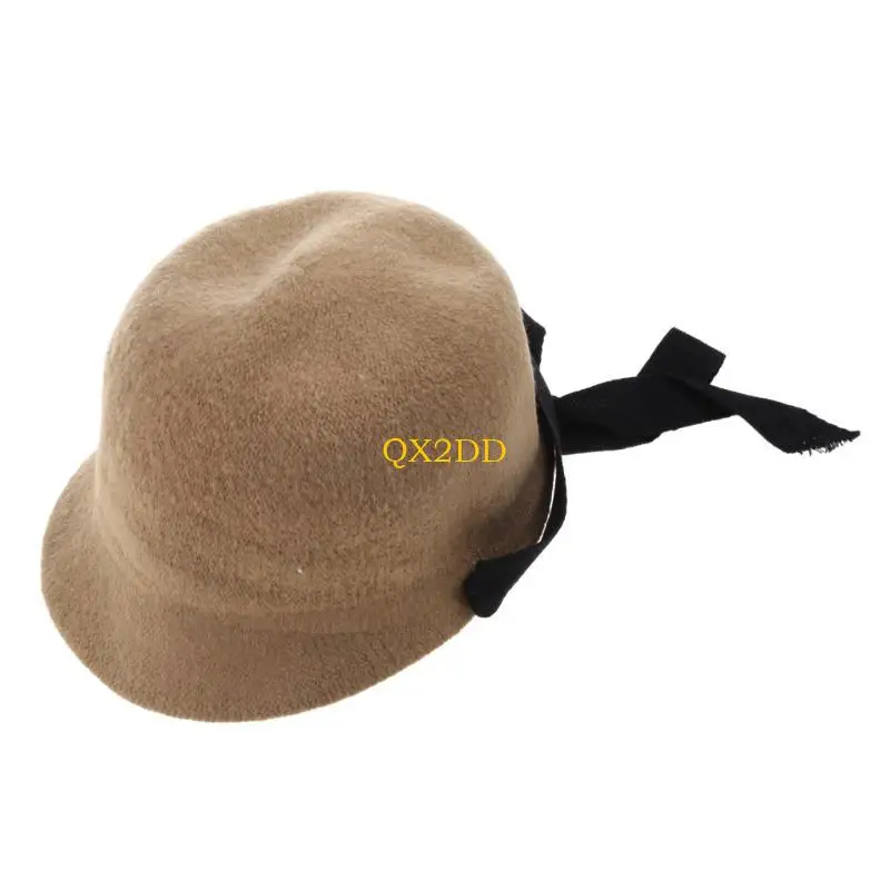 QX2D 2-6T Kids Ecuestre Cap Solid Brim Brim Perfect Headwear Lool Wool Bonner