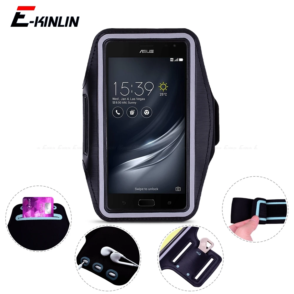 Custodia protettiva per fascia da braccio esterna per Asus ZenFone ROG Phone 8 7 6D II 3 5 5s 6 Pro Ultimate Sport Running Gym Custodia per telefono