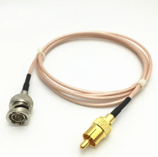 Kabel RG179 BNC męski na RCA złącze męskie RF Pigtail Caoxl kabel połączeniowy 75 Ohm Q9/RCA-JJ kabel wideo — zdjęcie 3