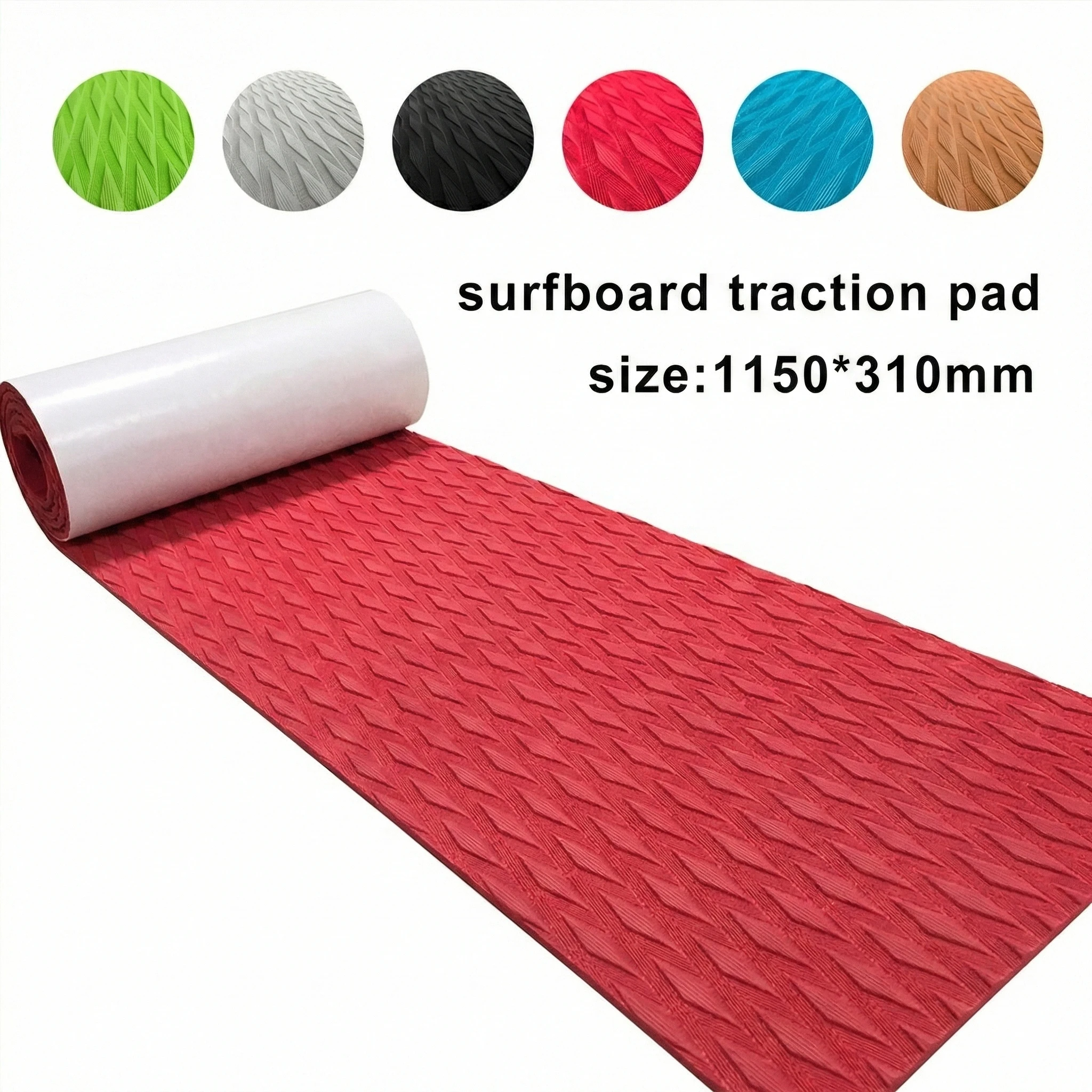 

1150x310mm EVA Foam Surfboard Traction Pad Boat Decking Pad Self Adhesive Marine Anti Slip Traction Pad for Surfboard Boat PWC
