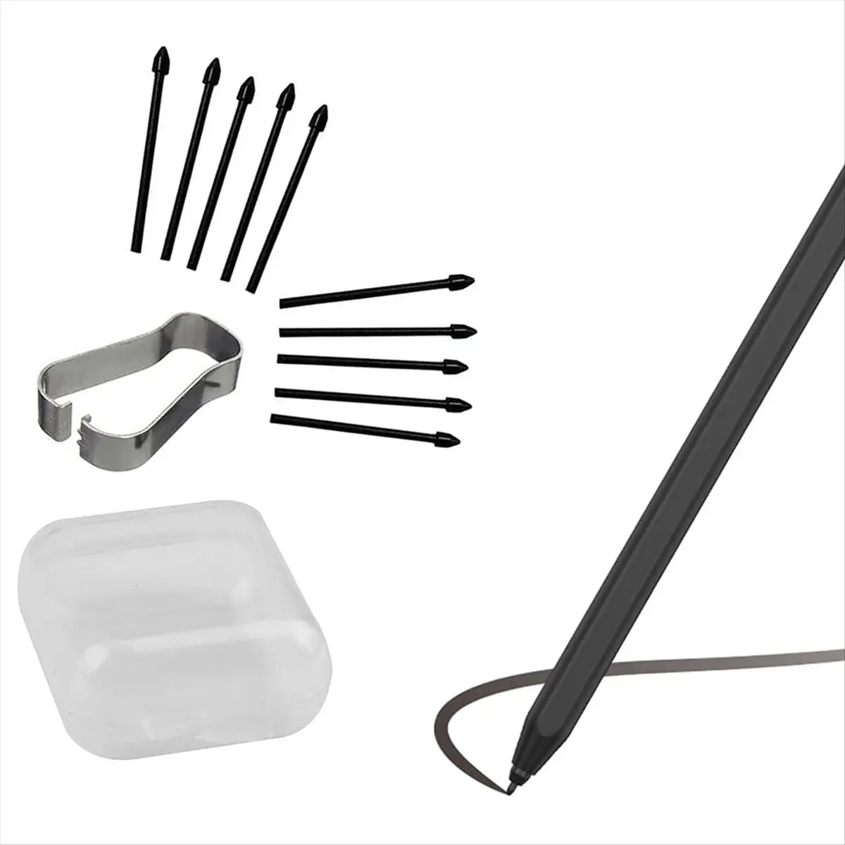 ABJS Replacement Tips for 2, Pen Tips for Marker 1/2 Pen Nibs (10PCS) with Tool Black