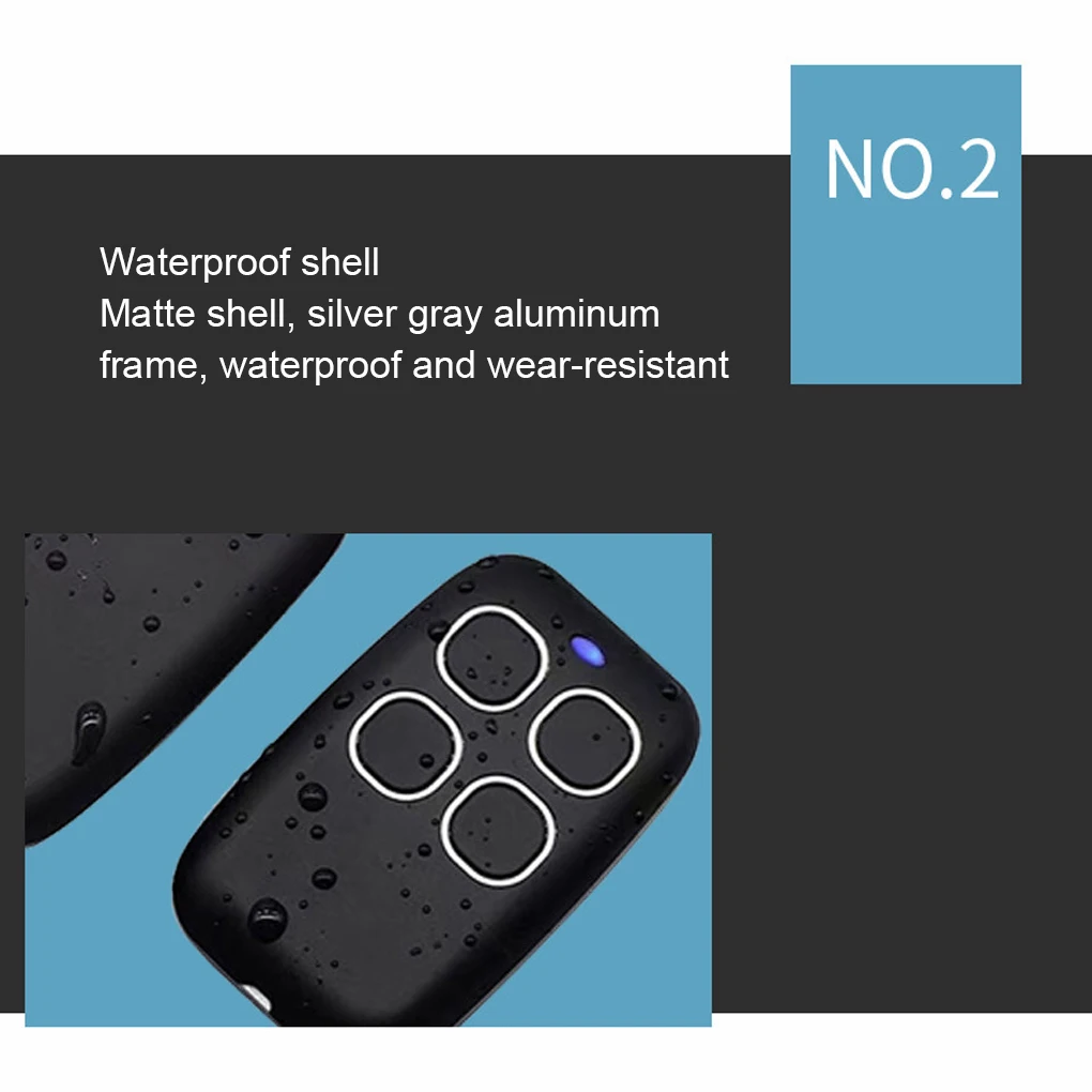 Mando a distancia RF para duplicador de puerta de garaje, 433MHz, grabador de código, clon de puerta, mando Fob, transmisor de mano, 4 botones,