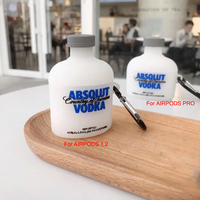 Vodka Case For AirPods 4 3 2 1 Pro Pro2 Earphone Case 3D Vodka Silicone Cartoon Headphone Box With Pendant Cover
