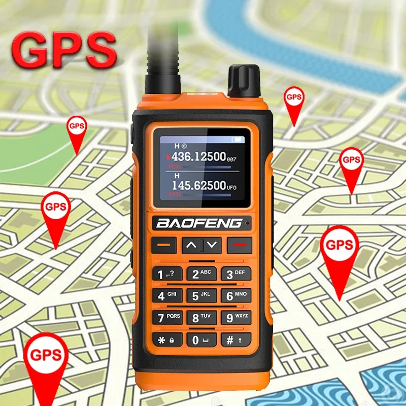 Baofeng UV-17 Pro Max GPS Walkie Talkie Sześć pasm AM 108-136 MHz Typ-C Ładowanie 999 kanałów NOAA Radio dalekiego zasięgu UV-18 Pro Max