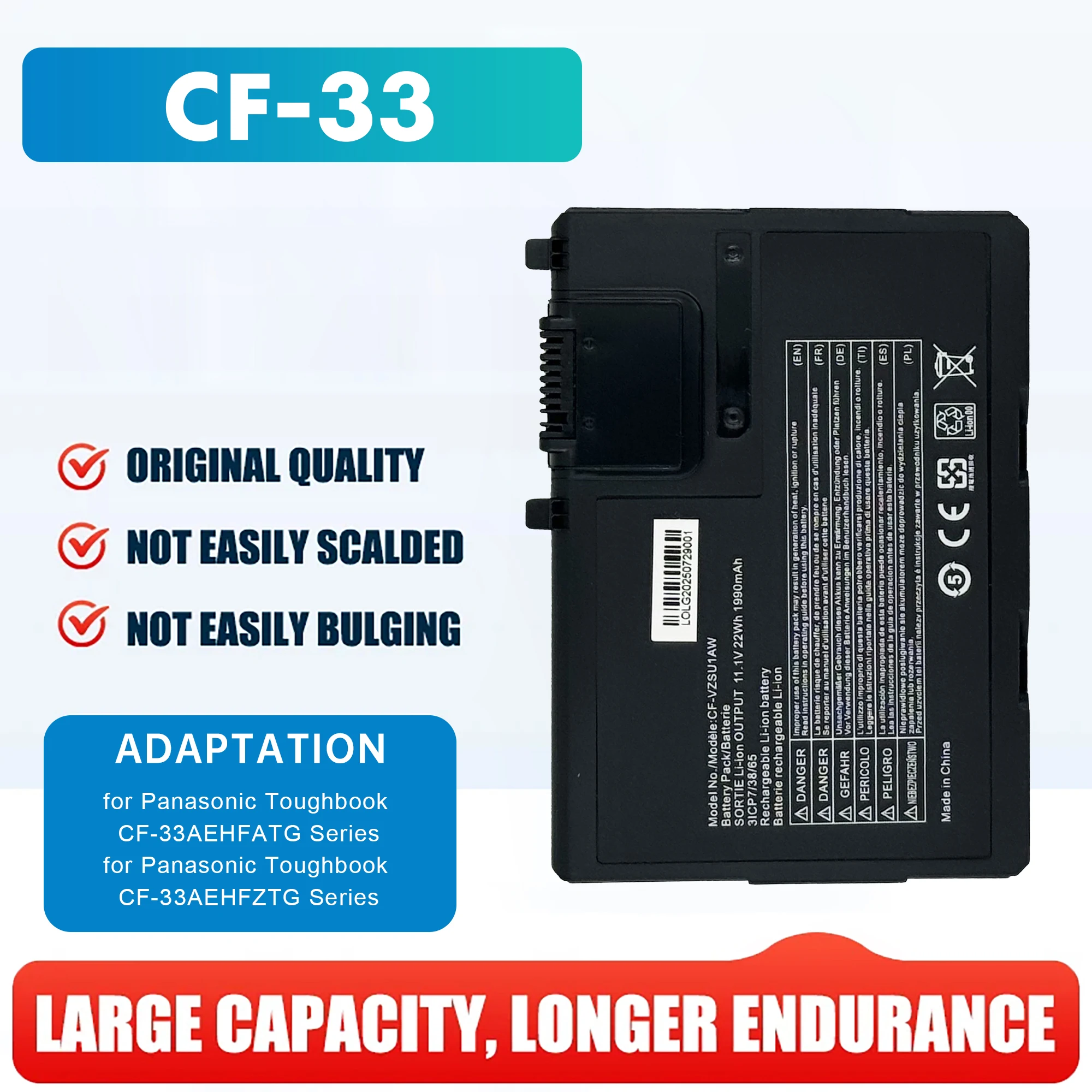 

Аккумулятор для ноутбука CF-VZSU1AW CF-VZSU1BW Аккумулятор для ноутбука Panasonic ToughBook CF-33 CF33