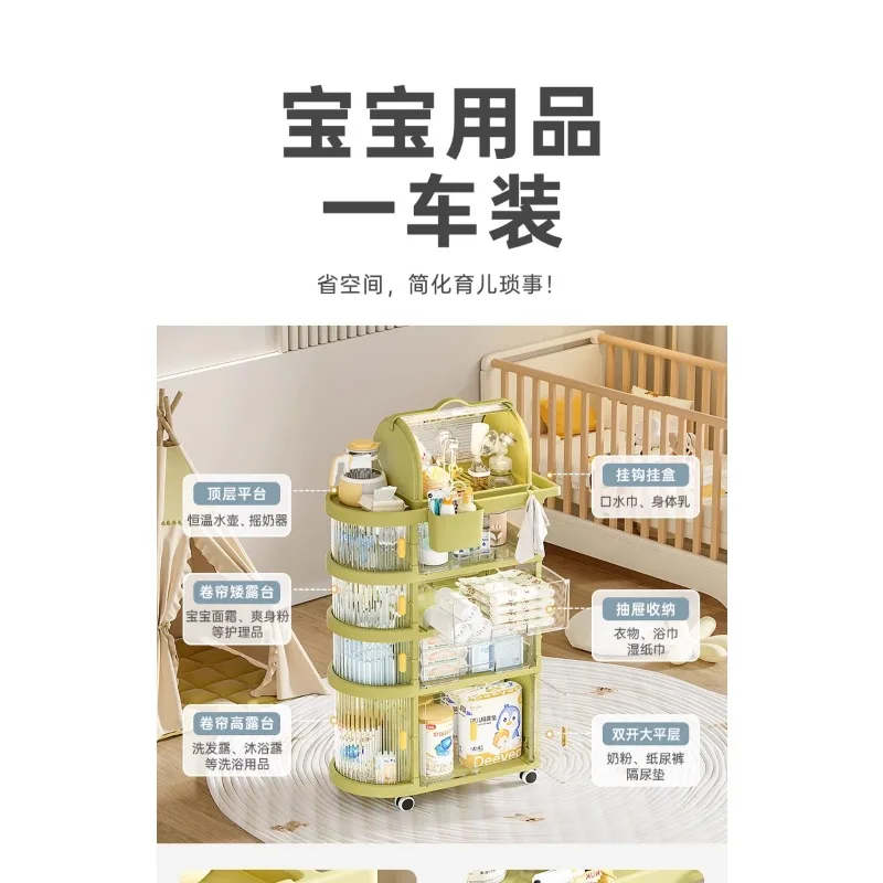 ชั้นวางของใช้เด็ก โต๊ะป้อนอาหาร ตู้เก็บของ อาหารเสริม รถเข็นเคลื่อนที่ ทารก