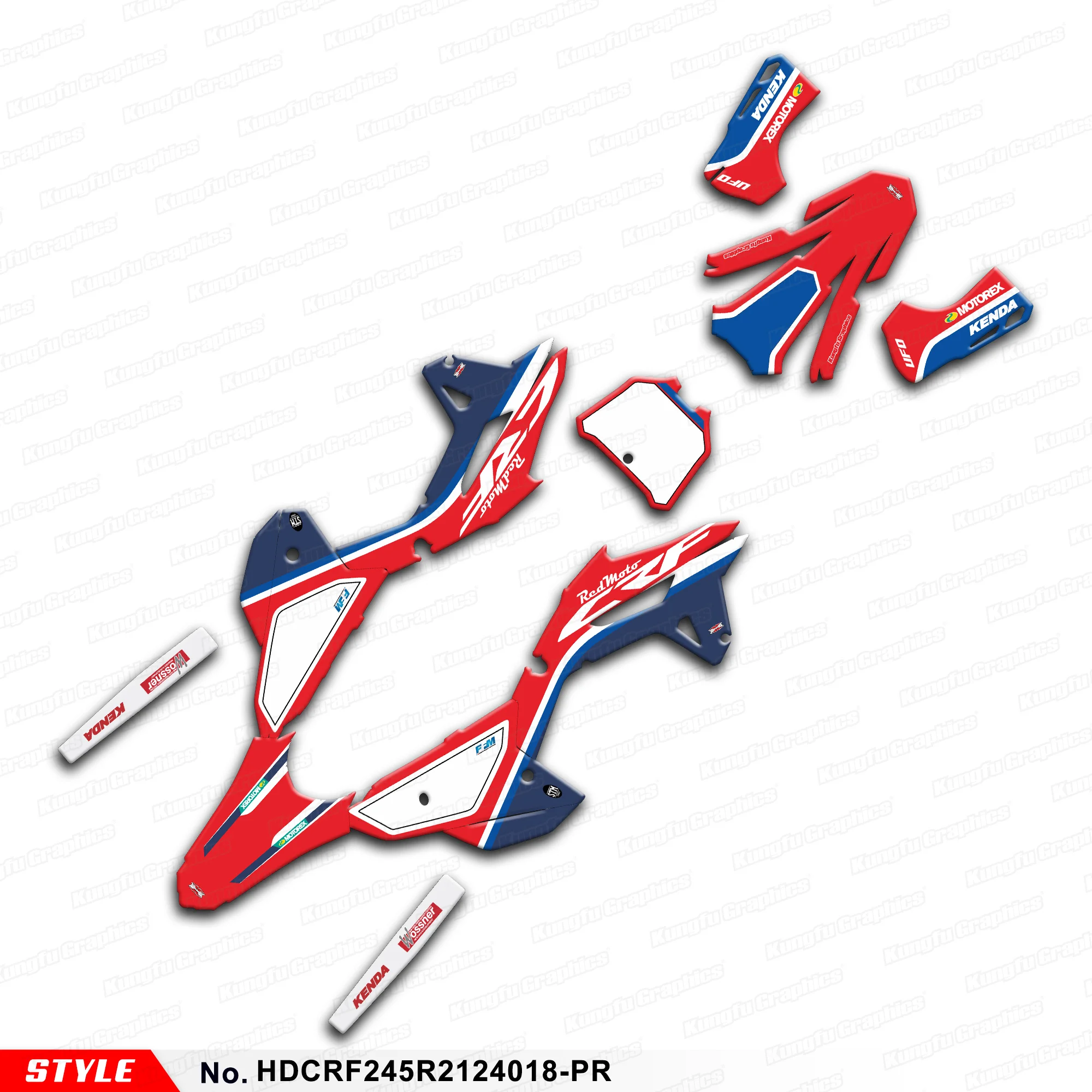 

Наклейки на мотоцикл JY RACING, виниловая графика для Honda CRF250R CRF450R CRF450RWE 2021 2022 2023 2024, HDCRF245R2124018-PR