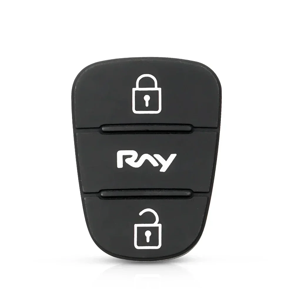 KEYYOU 교체용 고무 패드 키 쉘, 원격 자동차 키 케이스 커버, 현대 IX35 I30 액센트 기아 K2 K5 리오 플립 3 단추, 20 개