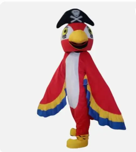 New Adult Hot Sale Foam Pirate Parrot Bird Fancy Cartoon Mascot Costume Plush Christmas Fancy Dress Halloween Mascot Costume