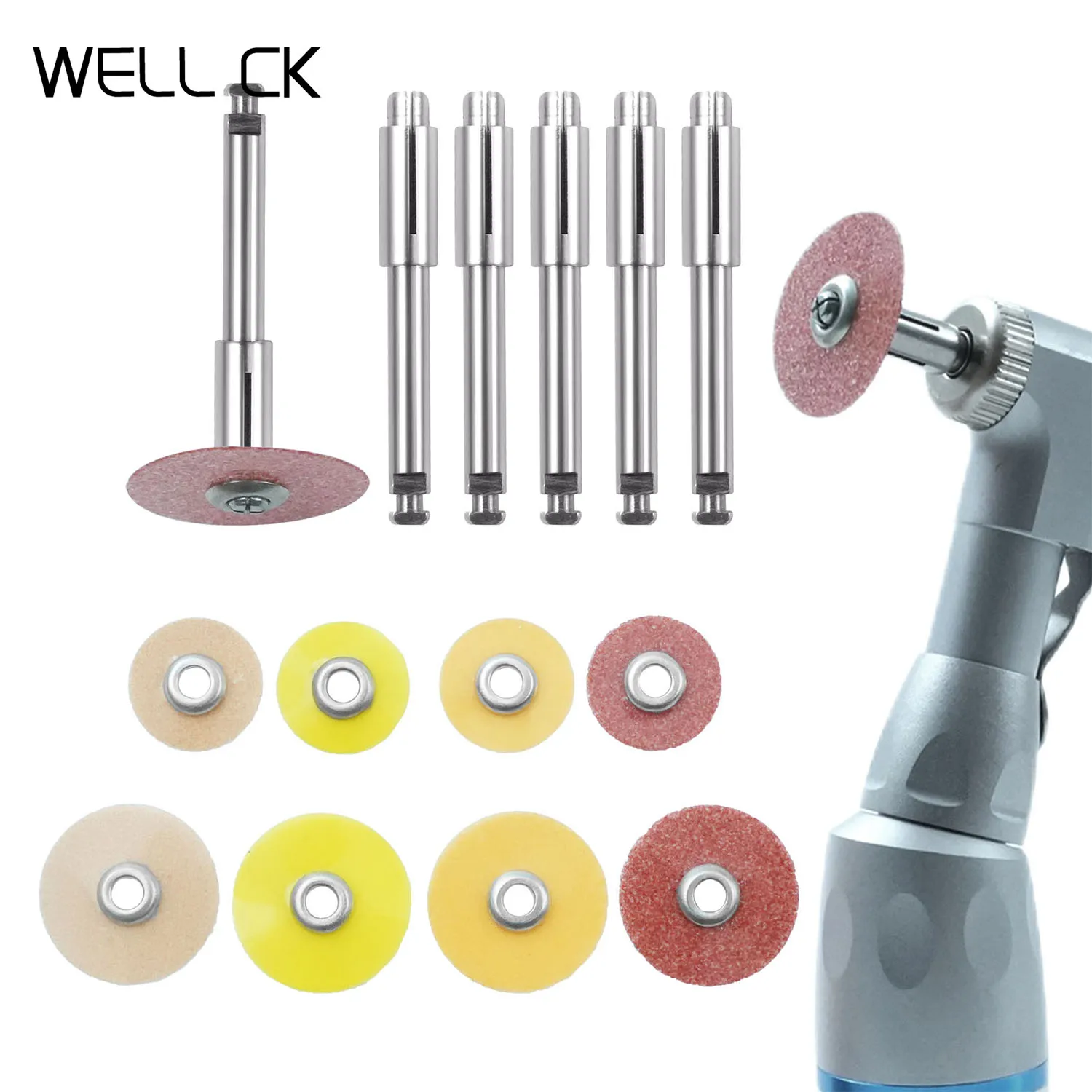 10Pcs/Pack Dental Finishing And Polishing Discs Composite Ceramic Holding Rod Mandrel Soflex Flexi Disc RA Shank Dental Material