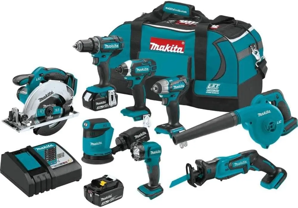 Makita XT801X1 18V LXT Lithium-Ion Cordless 8-Pc. Combo Kit (3.0Ah)