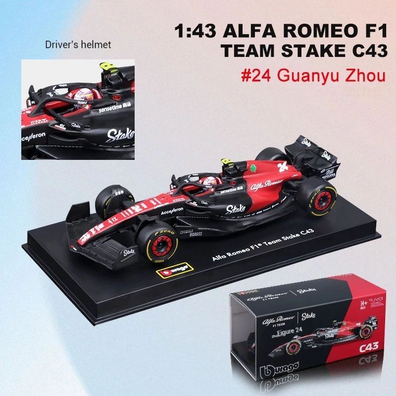 Bruago 1:43 Alfa Romeo Deluxe Edition, литой под давлением сплав F1, гоночная модель Formula, коллекция энтузиастов, орнамент, мужская игрушка в подарок