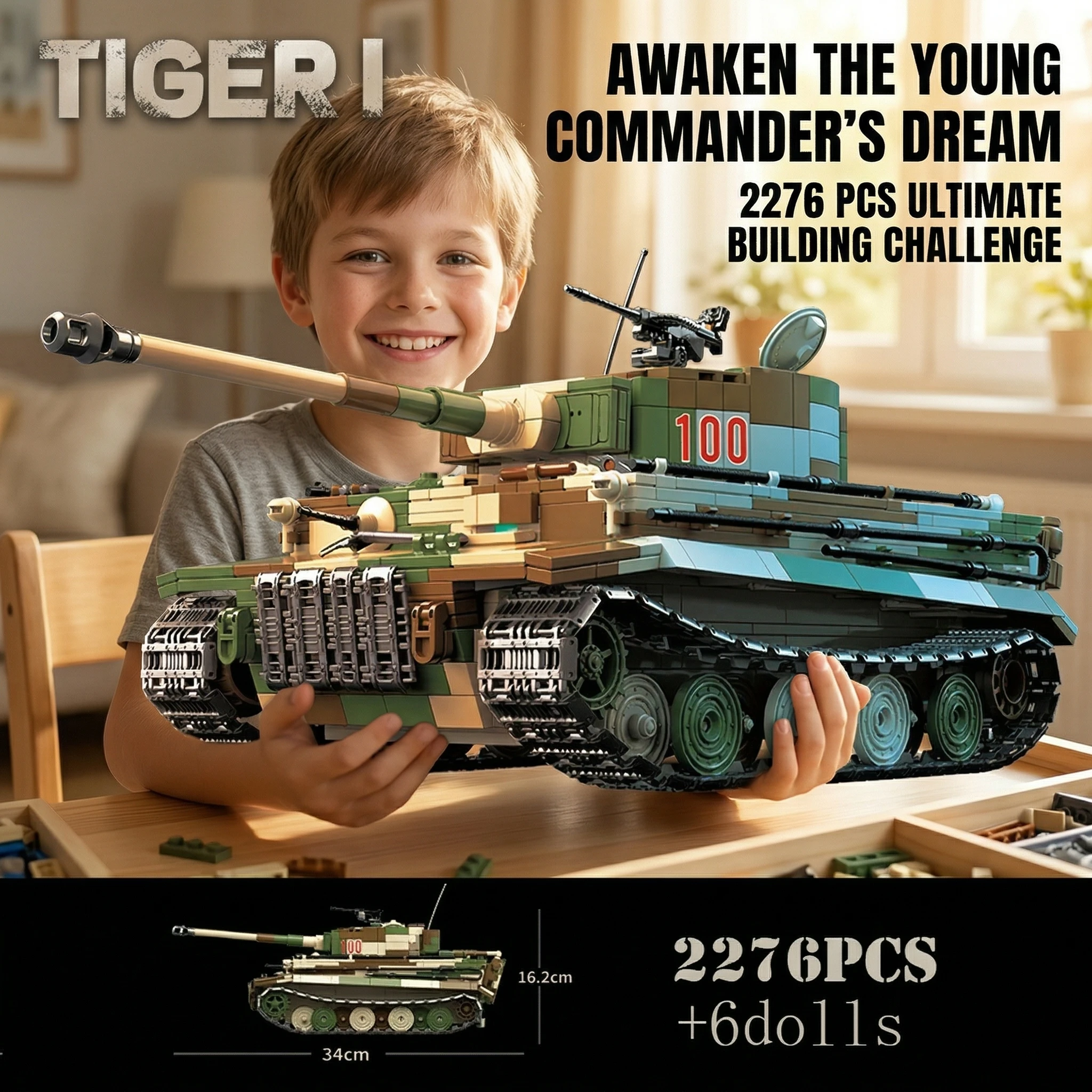 

Конструктор «Тяжелый танк Тигр I» и «Средний танк Пантера» времен Второй мировой войны, модели танков армии времён ВМВ, развивающий конструктор для сборки.