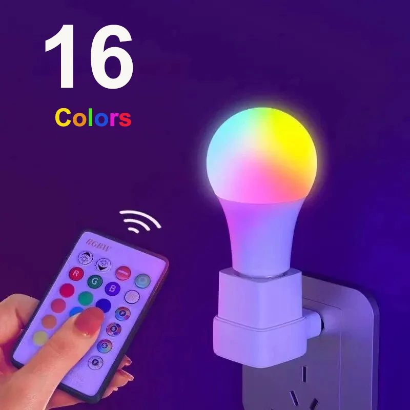 

E27 RGB LED Light Bulb 220V Multicolor White Color Changing Lamp with IR Remote Control for Bedroom Party Home Decor
