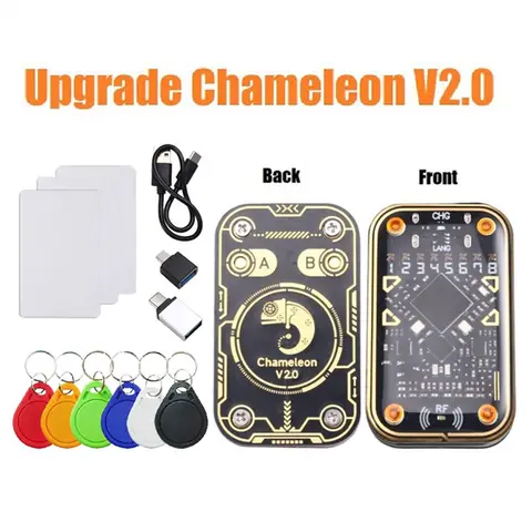 News Chameleon Ultra V2.0 RFID Smart Chip Reader NFC Duplicator+3XCUID 6XUID Keychain 125Khz 13.56Mhz Card Decode RFID Reader