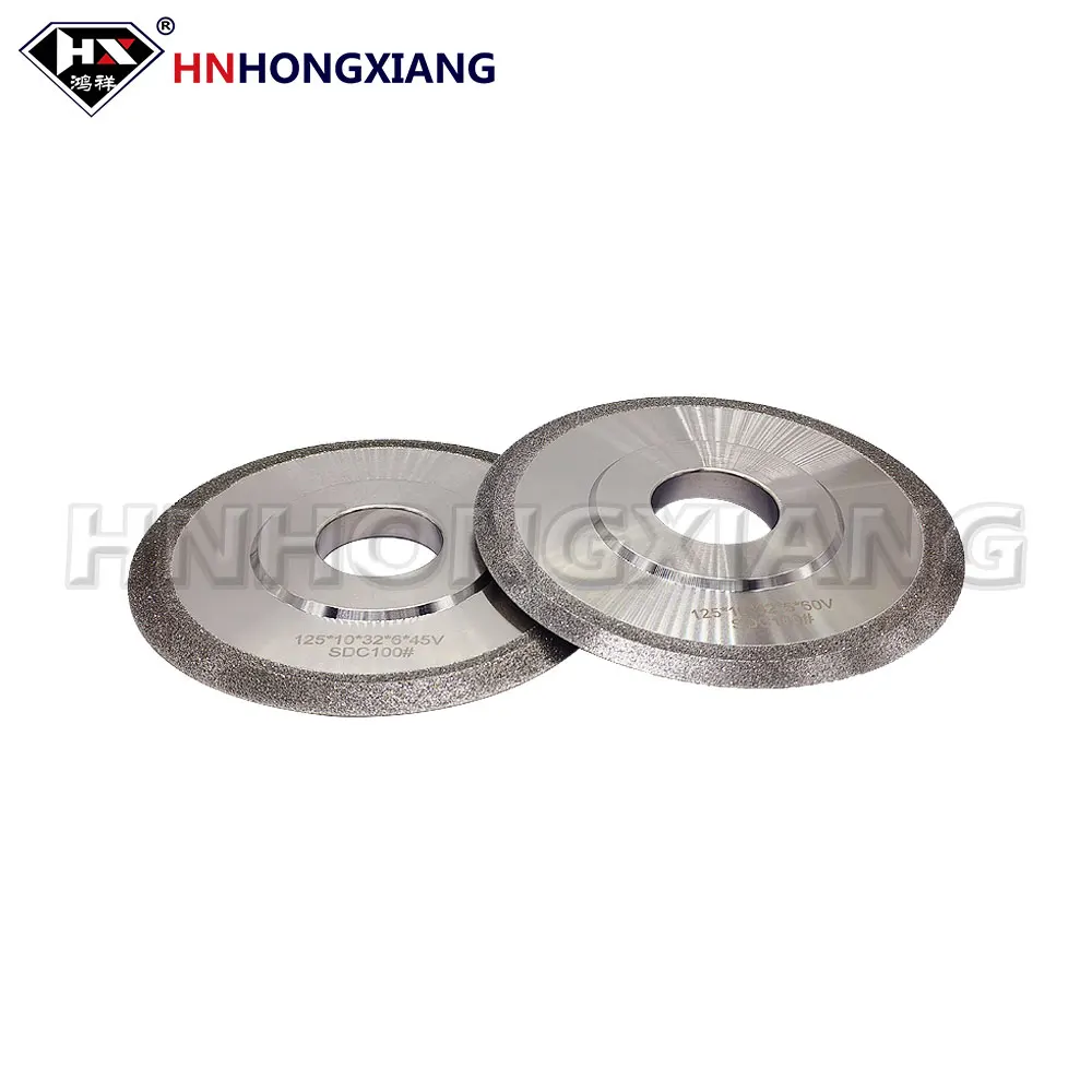 Diamond Grinding Wheel 1V1 Double Sided SDC Circl 45° 60° 90° Sharpener Disc Carbide Metal Tungsten Steel Milling Cuting Stone