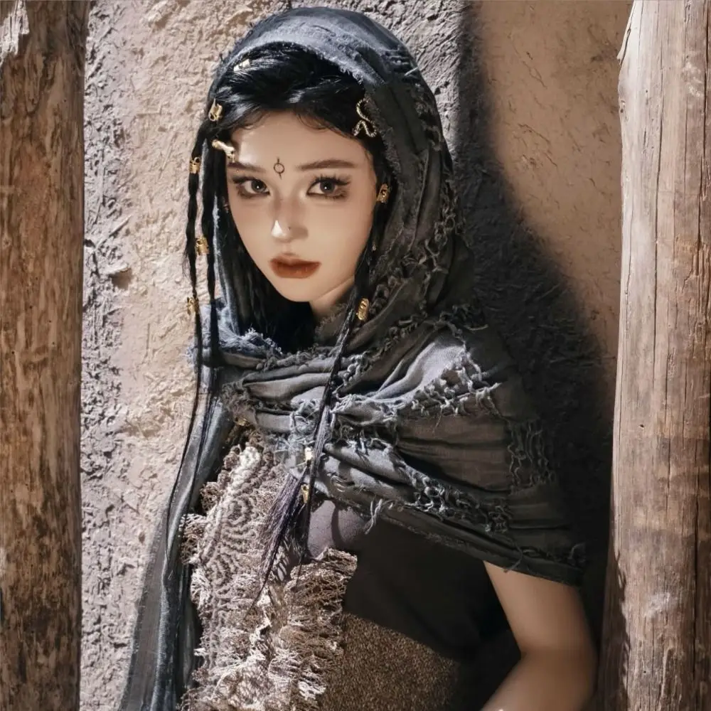 

Popular Medieval Style Medieval Cloak With Viking Brooch Beggar Style Hooded Shawl Scarf Scarf Cape Halloween Costumes