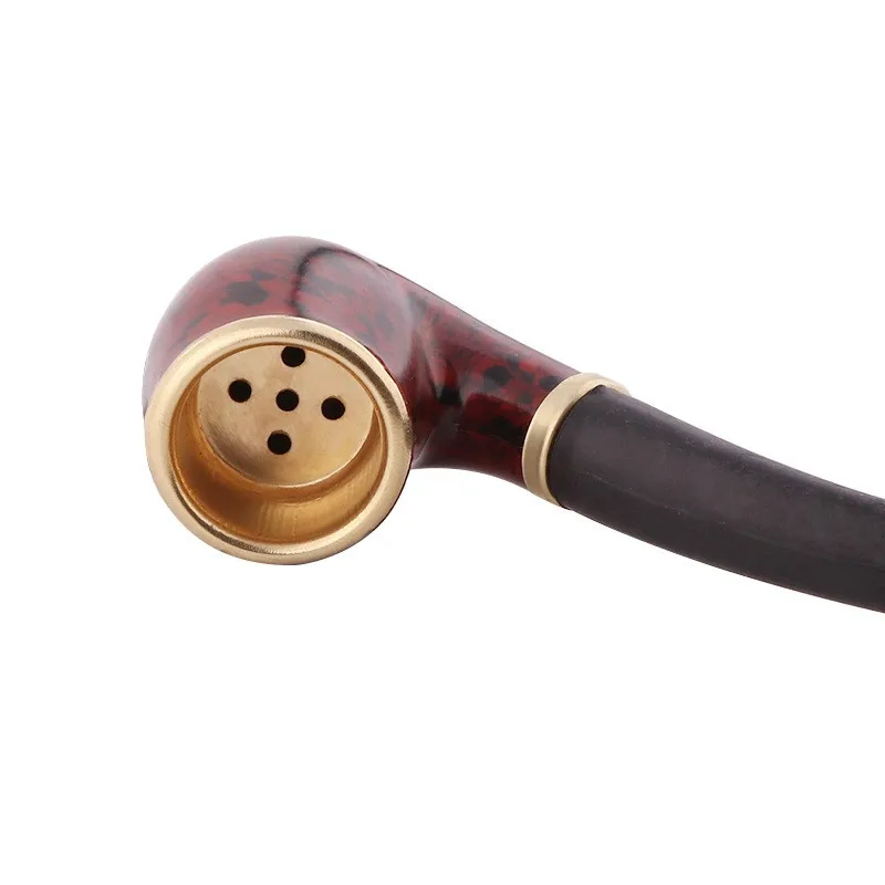 Durable Handheld Tobacco Bent Pipe Wooden Smoking Filter Grinder Portable Pocket Herb Cigarette Accessories Best Gifts