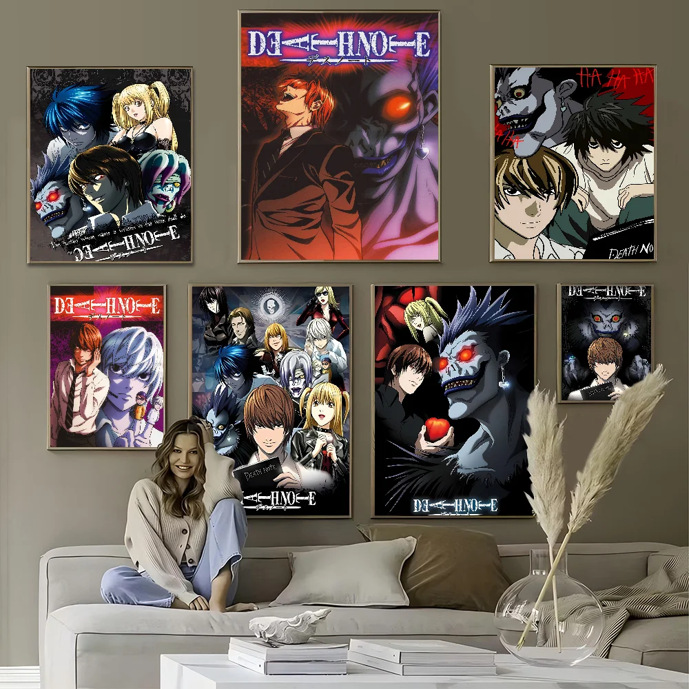 

Anime Death Note Movie Sticky Posters Vintage Room Home Bar Cafe Decor Vintage Decorative Painting