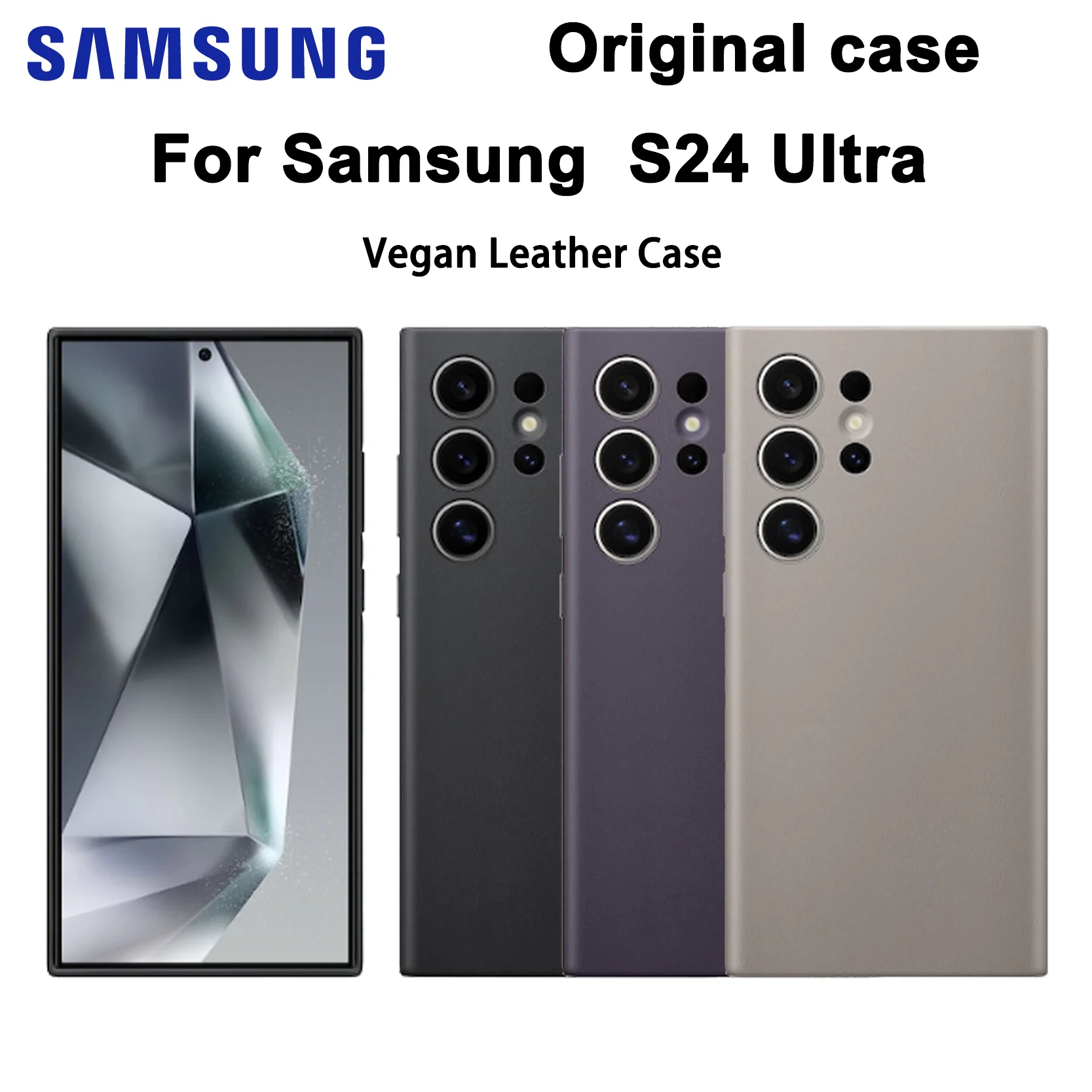 

Оригинальный чехол для Samsung Galaxy S24 Ultra из натуральной кожи, ультратонкий, 1,1 мм, подходит с точными вырезами и беспроводной зарядкой