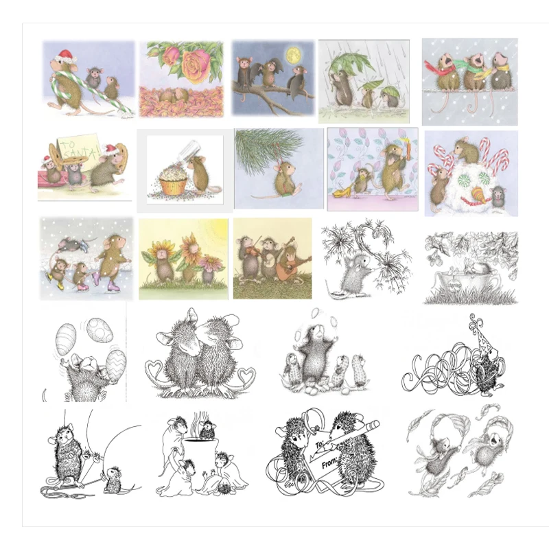 Mouse Clear Silicone Stamp/Seal for DIY scrapbooking/photo album Decorative clear stamp 51120