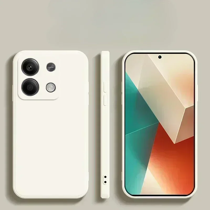 Fashion Square Frame Silicone Phone Case For Xiaomi Redmi Note 13 Pro 4G 5G Matte Soft Back Cover
