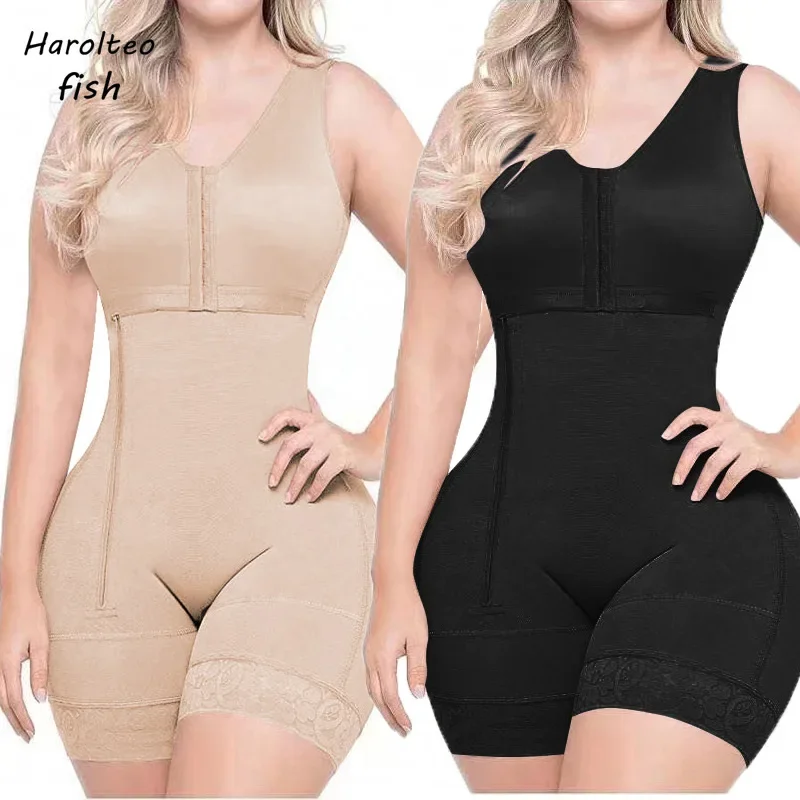 Boczny zamek błyskawiczny urządzenie do modelowania sylwetki Faja body gorset Top gorset oryginalne kolumbijskie pasy po porodzie wąska bielizna modelująca damska bielizna