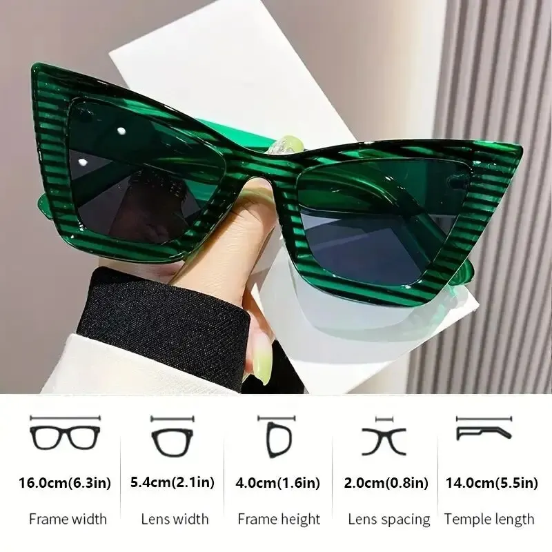 Oversized Cat Eye Fashion Sunglasses For Women Men Vintage Gradient Frame Glasses Outdoor Eyewear For Parties UV400