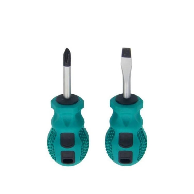 1PC Magnetic Screwdriver Rubber Handle 2 Shapes Phillips Slotted Screwdriver Head Magnetic Ring Screwdriver Set