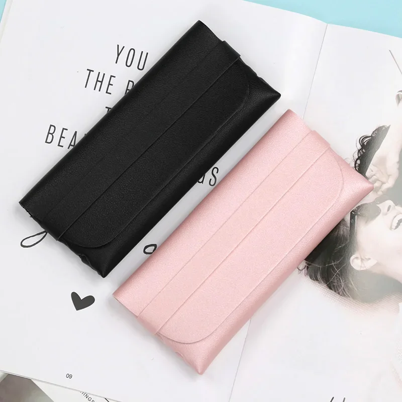 PU Leather Soft Glasses Bag Sunglasses Reading Eyeglasses Protective Cover Case Women Pouch Eyewear Protector Case Accessories