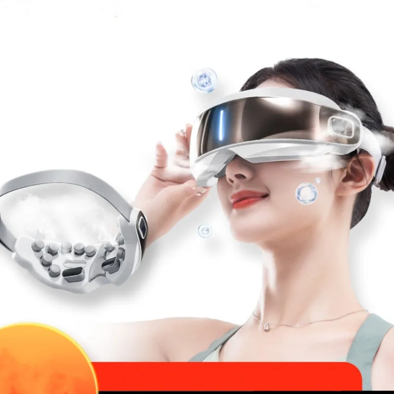 Masajeador de ojos de vapor atomizado, Spa cálido, terapia de acupresión, masaje para amasar, ojos, Bluetooth, alivia la fatiga ocular, masaje relajante