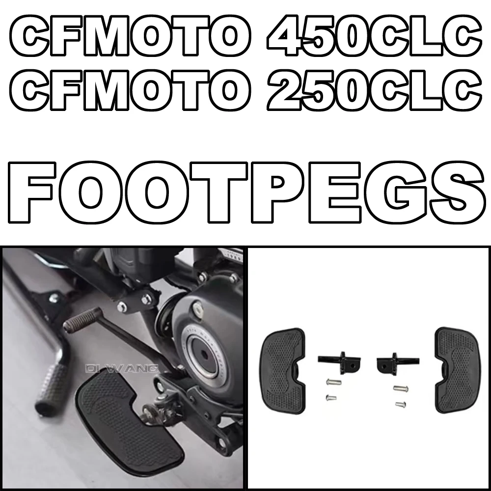 For CFMOTO 450CLC 450 CLC 450CL-C 450 CL-C 250CL-C Motorcycle Accessories Footrest Billet Wide Foot Pegs Pedals Rest Footpegs