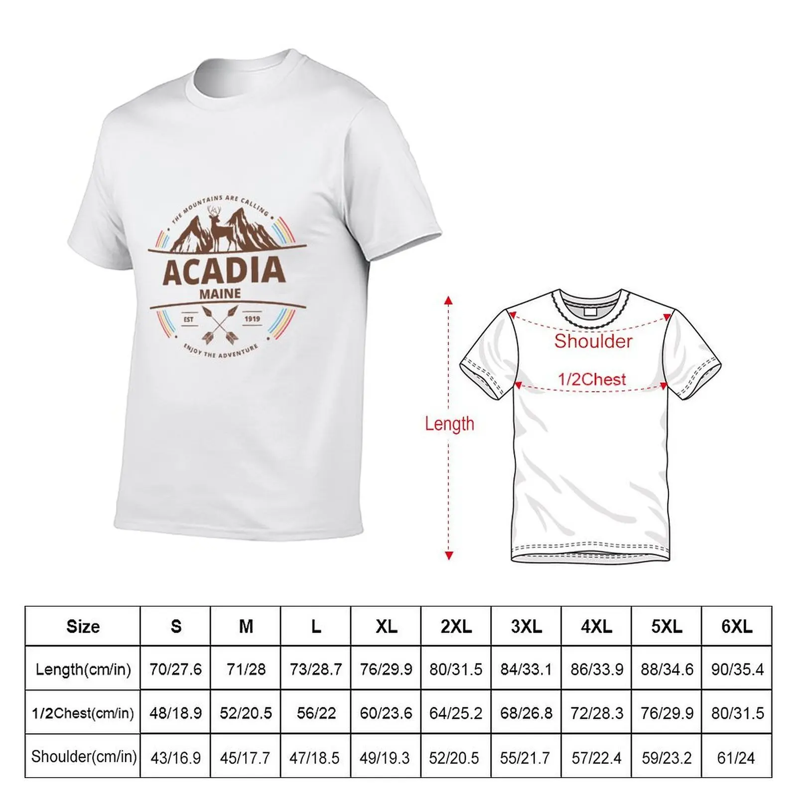 Acadia National Park T-Shirt graphics Personalized t-shirt funny t shirts for men
