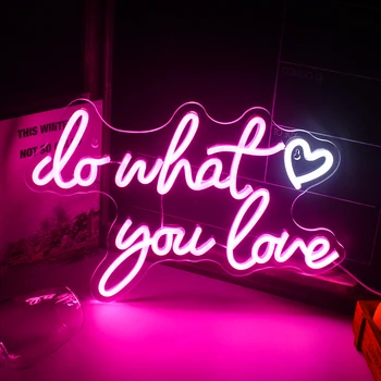 Do What You Love 네온 사인 LED 네온 스트립 조명, 밝은 웨딩 침실, 생일 파티, 홈 룸, 상점 바 아트 벽 장식