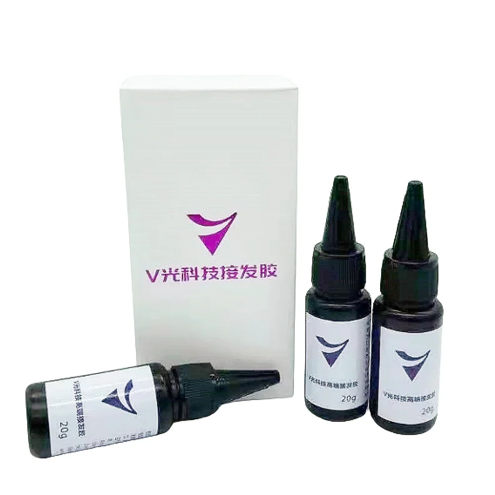 테이프 헤어 익스텐션 V-라이트 기술 접착제, 헤어 익스텐션 가발 헤어 피스용, 베스트셀러 20g