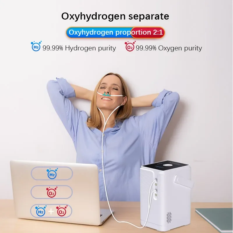 225ml/min hydrogen generator H2 Inhalation Machine with 99.99% High Purity H2 Low Noise Hydrogen Generator Water ionizer SPE/PEM