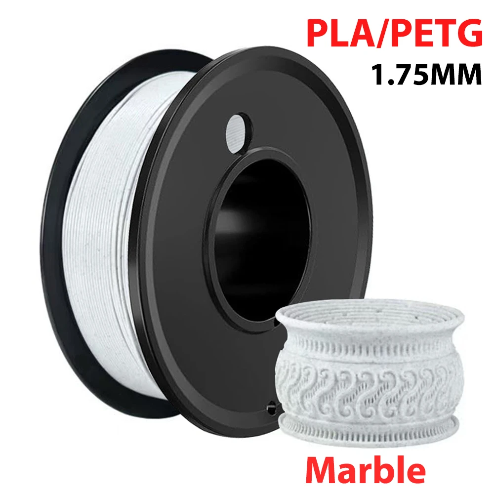 1Kg/500g/250g 3D Printer PETG Marble Filament 1.75MM 3D Printing Filament Stone Like PLA Material 3D Printing Supplies Safety