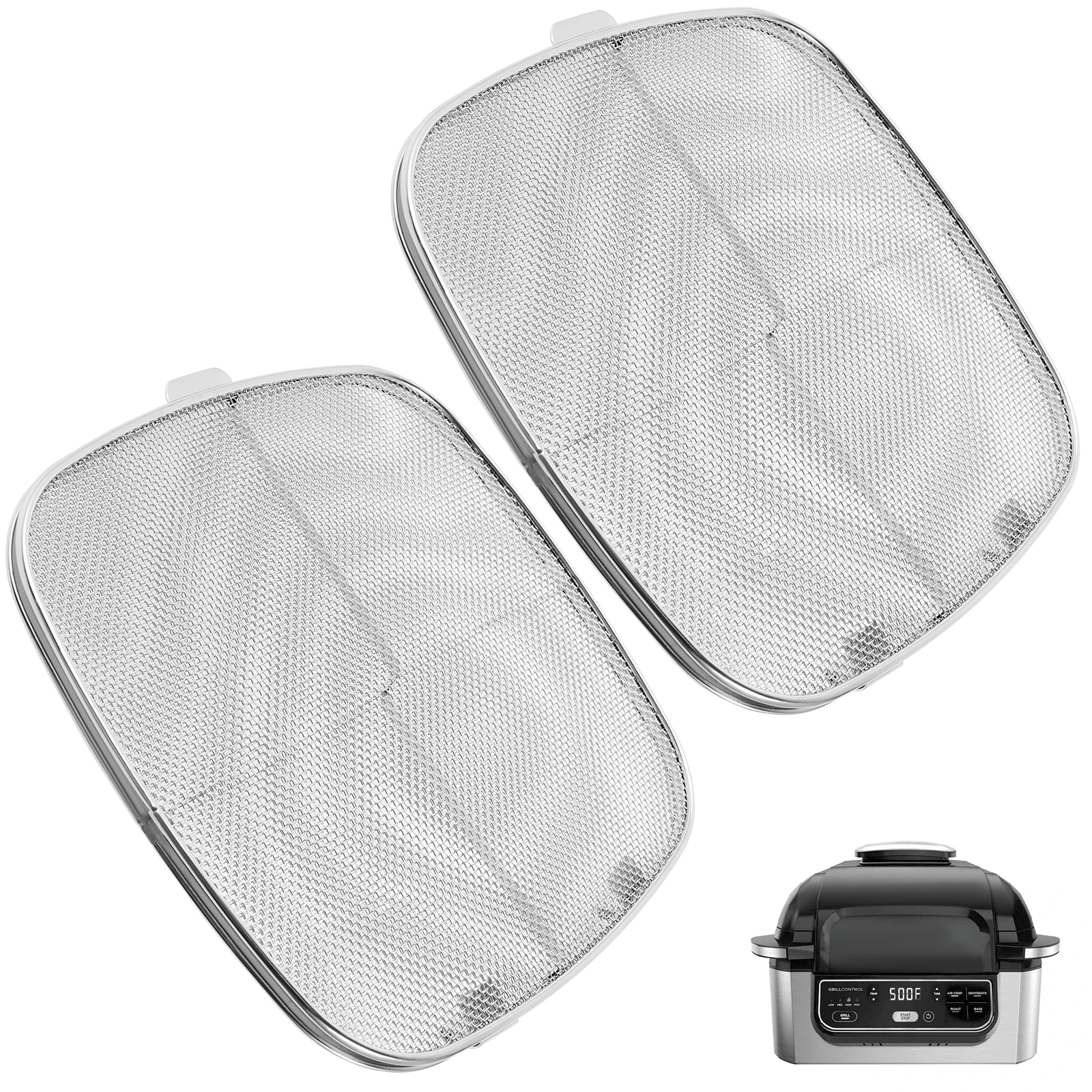 Splatter Guard Stainless Steel Fine Mesh Splatter Screen Air Fryer Splash Cover for Ninja Foodi AG301 AG300 NINJA Oil-proof Net