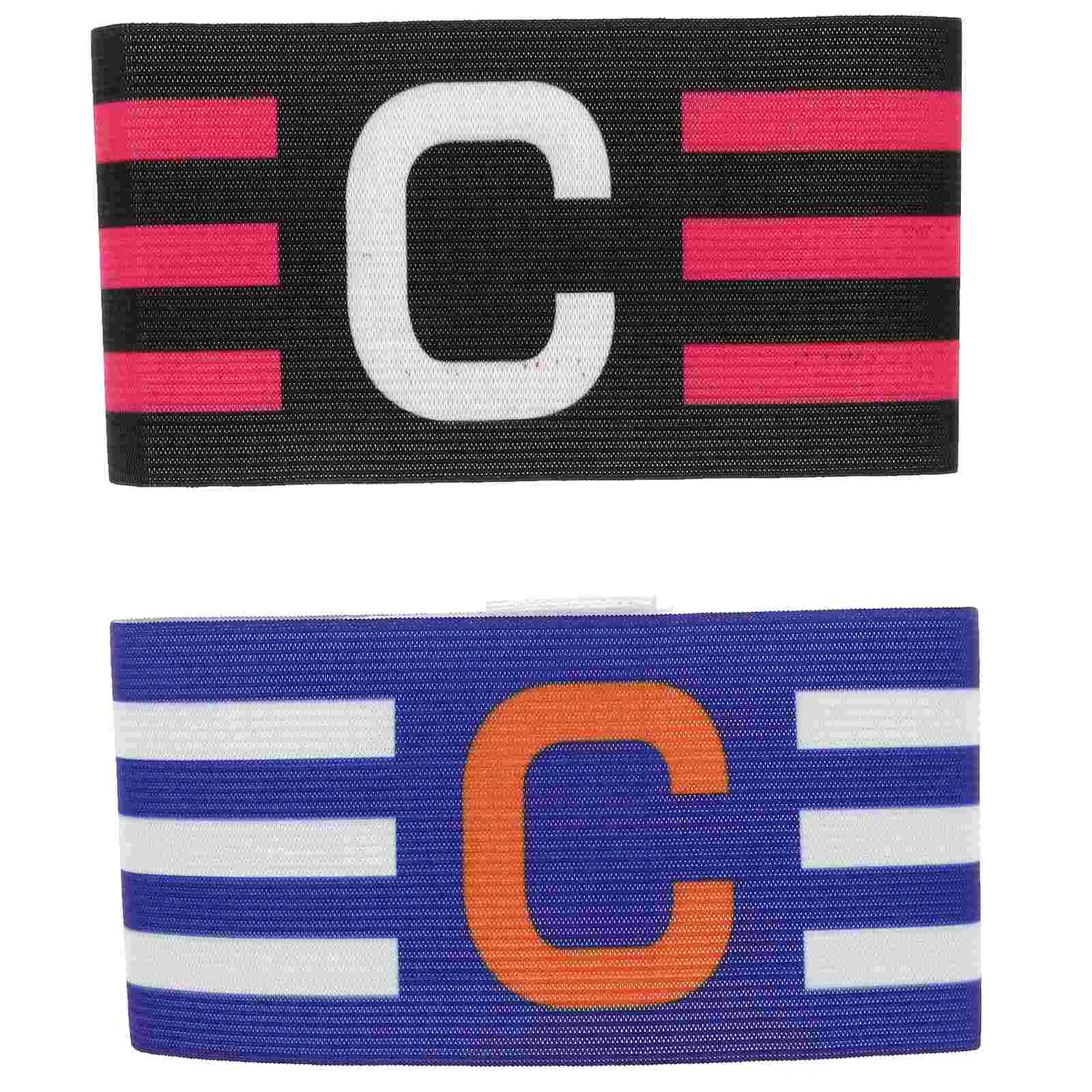 

2 Pcs Football Captain Armband Bands for Soccer Captains Colored Armbands Leader