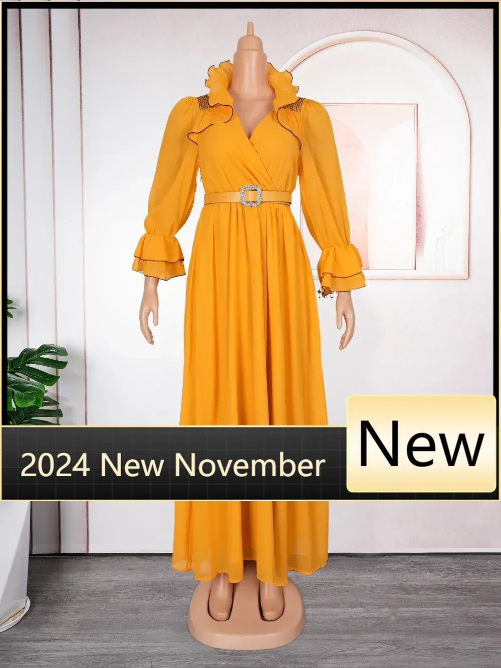 

Plus Size African Party Dresses for Women 2025 New Summer Fashion Chiffon Evening Gown Elegant Turkey Muslim Maxi Long Dress