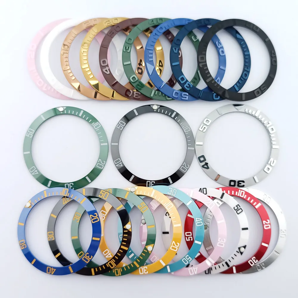 38-30.7mm Ceramic Sloping super Luminoust Watch Bezel Insert Fit 40mm Watch Case watch accessories parts