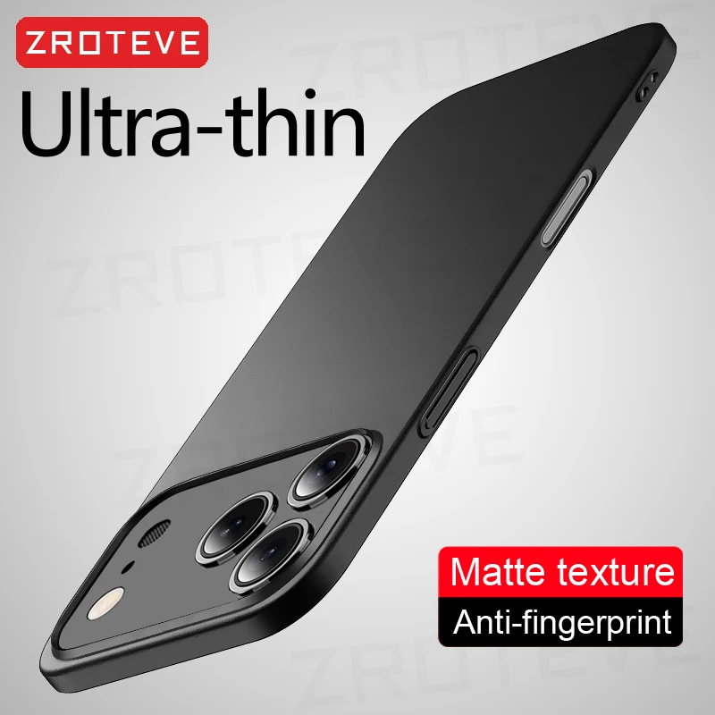 Funda Rígida Delgada Mate ZROTEVE para iPhone 17 Pro Max, Compatible con iPhone 17 Air, 17e, 16, 16e, 15, 14, 12, 13, iPhone 16 Plus, iPhone 13