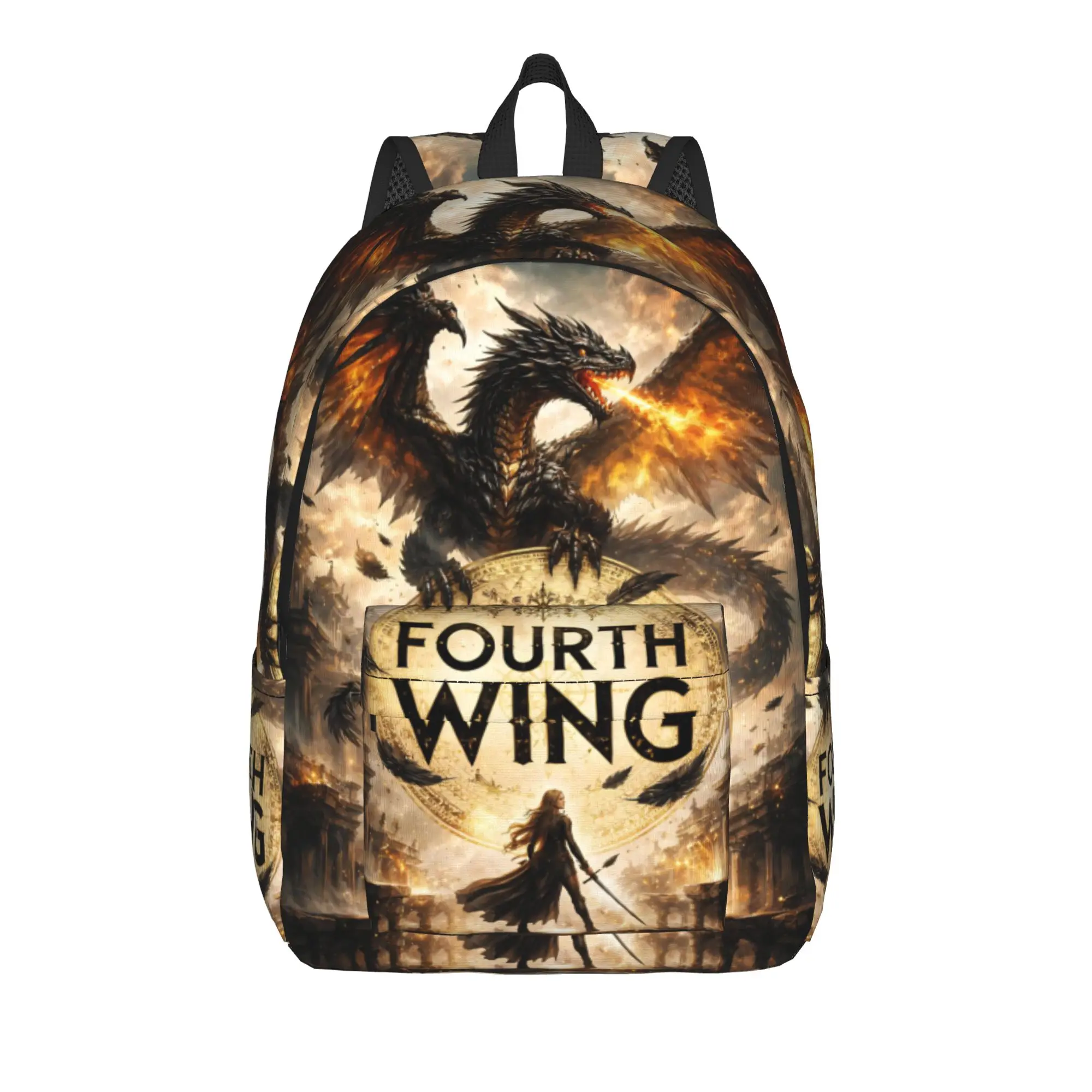 F-Fourth W-Wing Dragon Fashion Backpack Outdoor High School Business  Daypack for Men Women Laptop Computer Canvas Bags