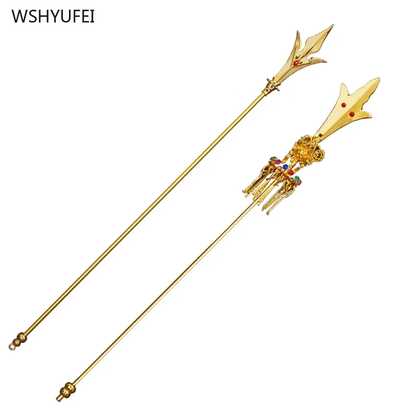 1 pc Zinc alloy Erlang God Three Sharp Two Blade Blade Deity decoration Temple Sacrifice Home furnishings Feng Shui Accessories