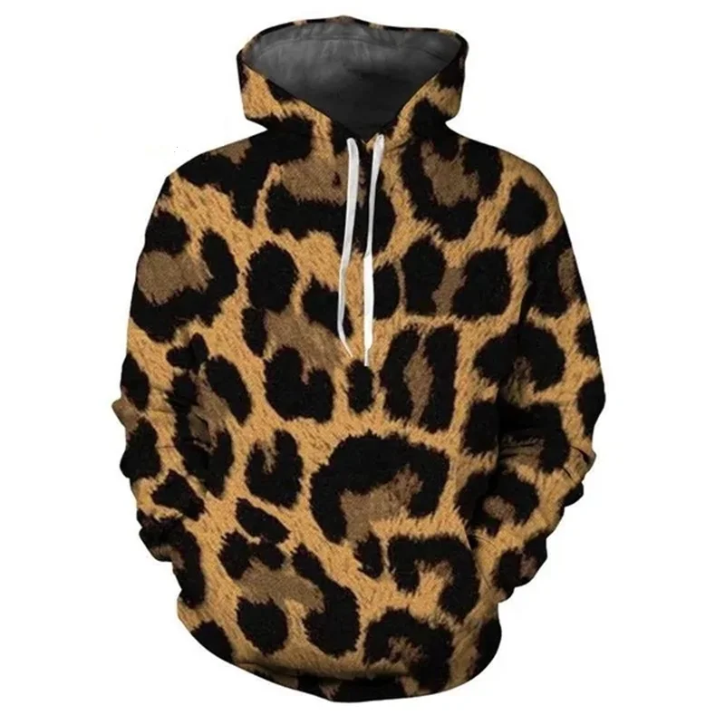 Popular Y2K 3D Leopard Printing Graphic Hoodies Fashion Men Women Sweatshirt Casual Loose Streetwear Hoodie Chilren Top Clothes