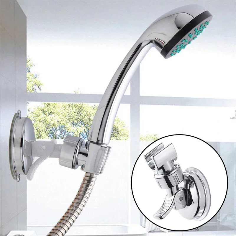 Staffa supporto per soffione doccia facile da installare senza foratura Base per ventosa da bagno sostituzione regolabile utile