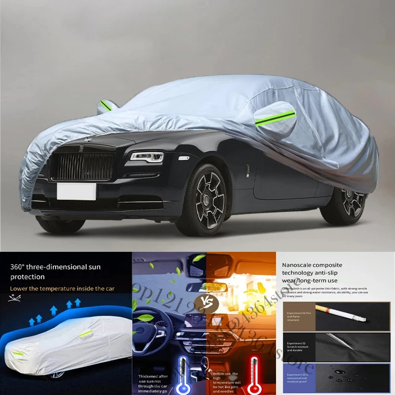 ForRolls-royce-Wraith Auto Anti snow Anti dust Anti-uv Anti peeling paint And Anti Rainwater 210t car cover Car cover protection