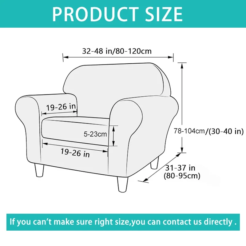 Faux Leather Look Couch Cover Stretch Single Sofa Chair Slipcover Furniture Protector Soft with Elastic Bottom Armchair Cover