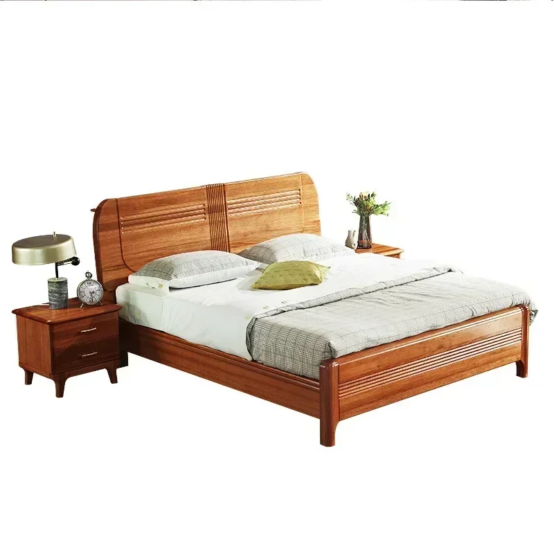 

Solid wood bed 1.8 meters, rosewood bed modern queen bed 1.5m double master bedroom furniture