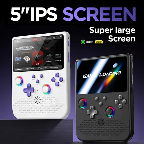 Play Anytime Anywhere H5 Portable Retro Gaming Console Handheld Game Player 5 Inch IPS Screen 64GB 128GB 14000 Plus Games